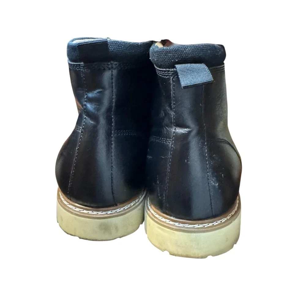 Steve Madden P-Bowery Boots Mens Size 12 Black Combat Side Zip‎ Ortholite Casual